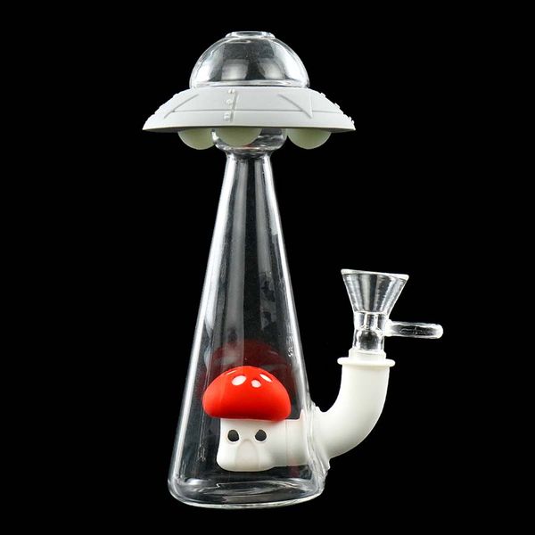 Wasserpfeifen UFO-Form Wasserpfeifen Shisha Bongs Öl Dab Rig Silikon Raucherzubehör Kostenlos mit 14-mm-Schüssel beste Qualität