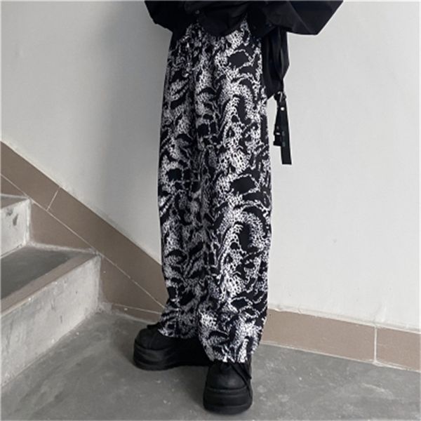 

2021 men's trousers autumn fine new retro wide leg pants male clothes gdms, Black
