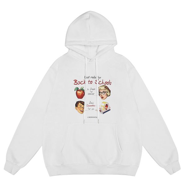 

2021 new hip hop men women streetwear back to school print harajuku hoodie sweatshirt winter fleece cotton pullover black edks