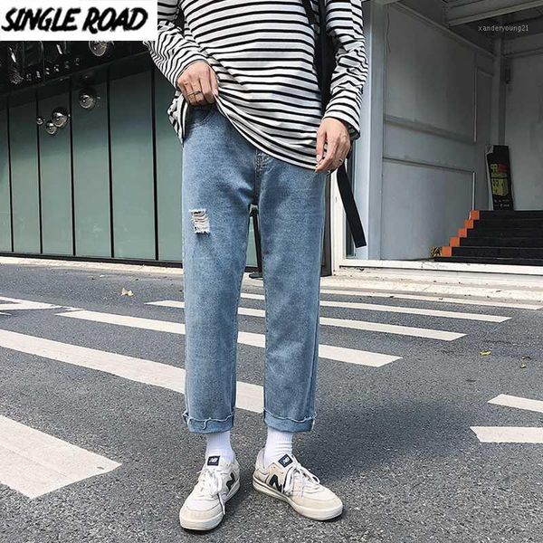 

men's jeans singleroad mens men 2021 oversized wide leg korean style denim pants harajuku streetwear fashion blue ripped for men1