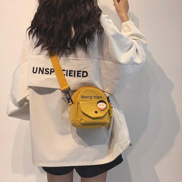 

small bag female new slung student wild ins canvas bag small fresh girl cross