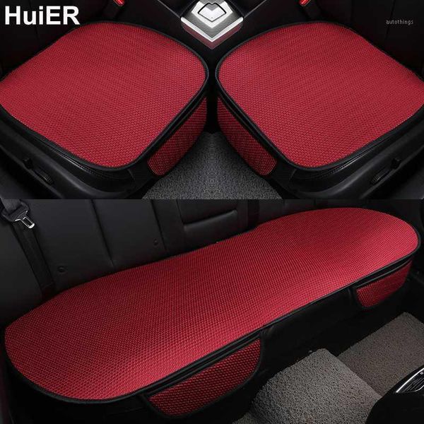 

huier car seat cushions silk fabric 3 colors 4 seasons breathable car styling anti-skid seat protector covers