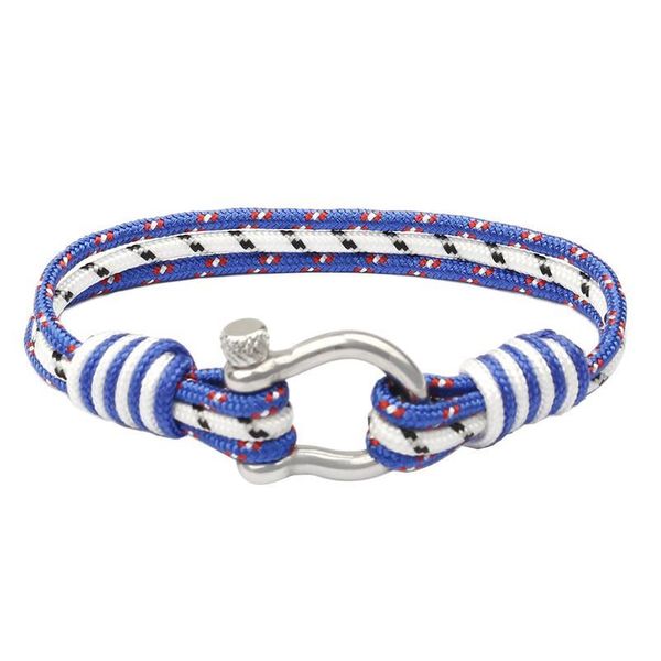 

concentric knot braided nylon rope men anchor bracelet charm couple bracelets women navy jewelry friends jllixf