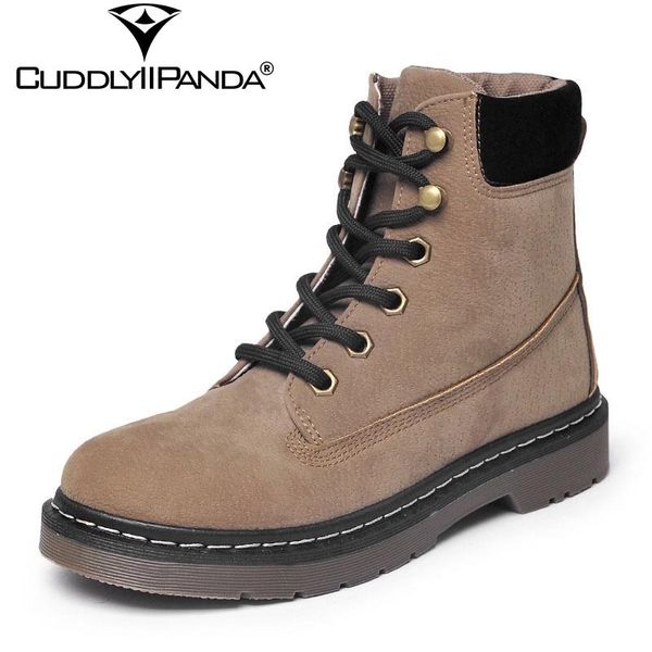 

cuddlyiipanda 2020 winter new cow suede snow boots faux fur women ankle boots leisure retro vintage fashion botas mujer, Black