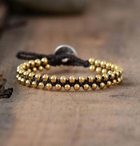 

новый женский браслет цвета золота шариков струнный плетеные браслеты оптовая bohemia friendship bracelet dropshipping новых женщин jlldgl, Golden;silver