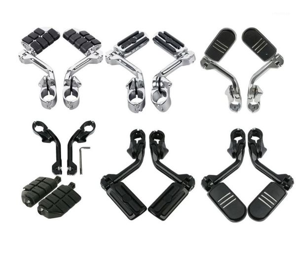 

motorcycle 1.25" 32mm long angled streamline footpegs mount for gl18001