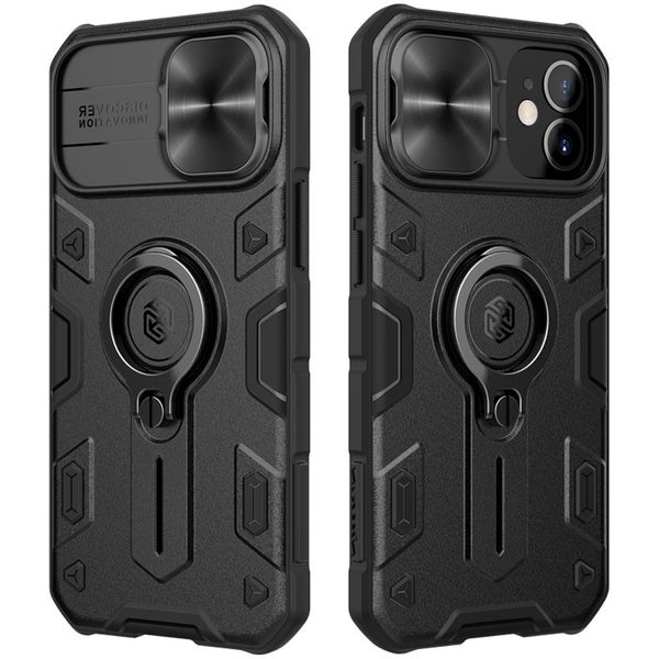 

nillkin pro max for iphone 12 mini with ring stand case camera protection slide cover