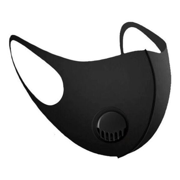 

ice with breathing silk face washable mask reusable anti-dust protective masks black recycle valve