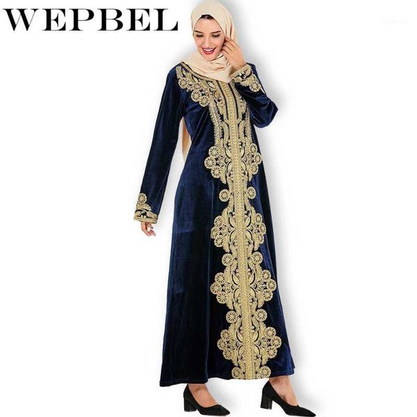 

casual dresses wepbel women's dress long sleeve maxi embroidered kaftan evening gowns plus size1, Black;gray