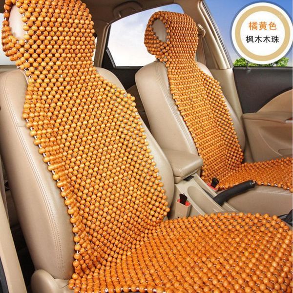 

summer auto supplies car seat cover 3 - color optional car wooden bead cushion natural environmental protection one piece1