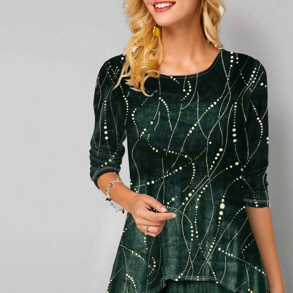

loose casual women lines shirts long sleeve print blouses shirt patchwork for women 2021 new plus size shirt, White