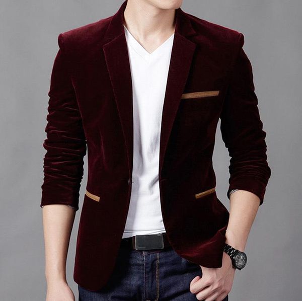 

men new blazers single button business casual men spring autumn high end clothes slim full sleeve classic simple blazers, White;black