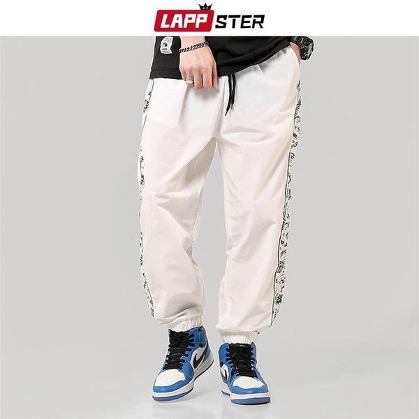 Lappster Homens Patchwork Harem Calças Hip Hop Sweeppants Mens Streetwear Branco Calças Calças Vintage Pants Plus Size Ins 201110