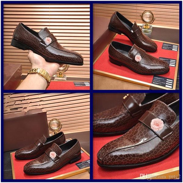 

q4 роскошные мужские обувь обувь формальная свадебная кожаная обувь ретро броги бизнес офис дизайнер мужские квартиры оксфорды 22, Black