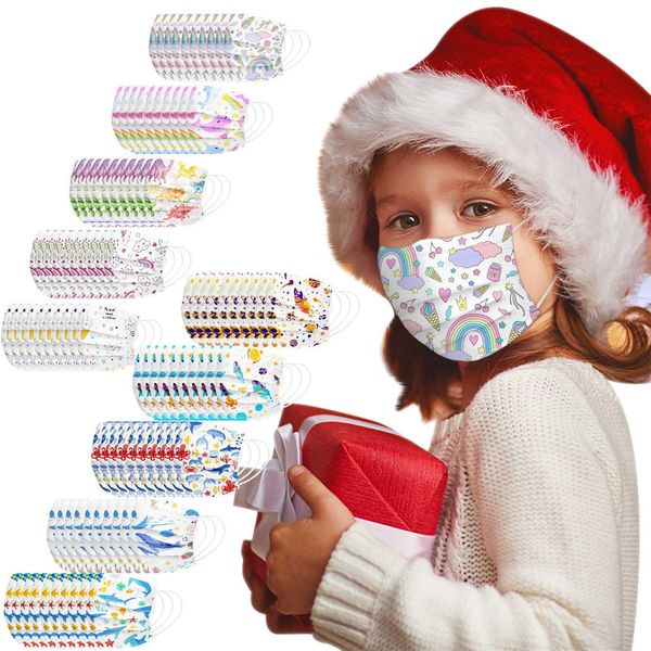 

fast delivery mscara masque 50/100pc children's mask disposable face mask 3ply ear loop headband within 24 hours wmtaso petsyard