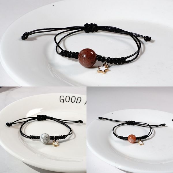 

r9x7y korean minority design 12 constellation friends for stone bracelet lovers boys and girls students lucky bracelet for national gift jew, Golden;silver