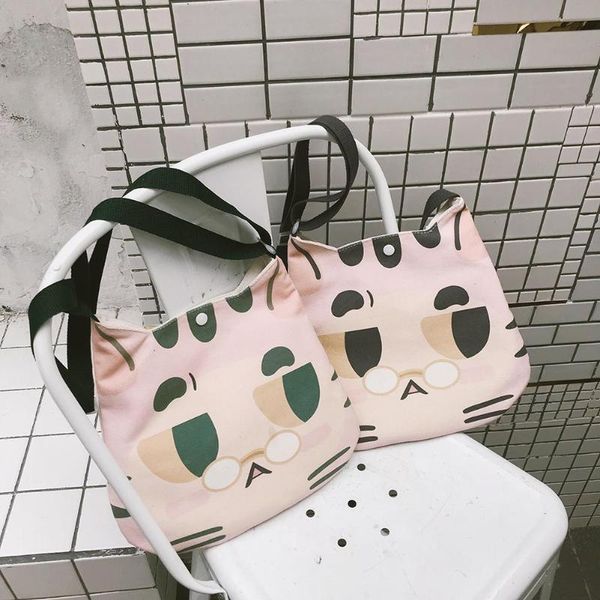 

canvas cat mini shoulder bags girls messenger bags princess style kids crossbody children purses handbags