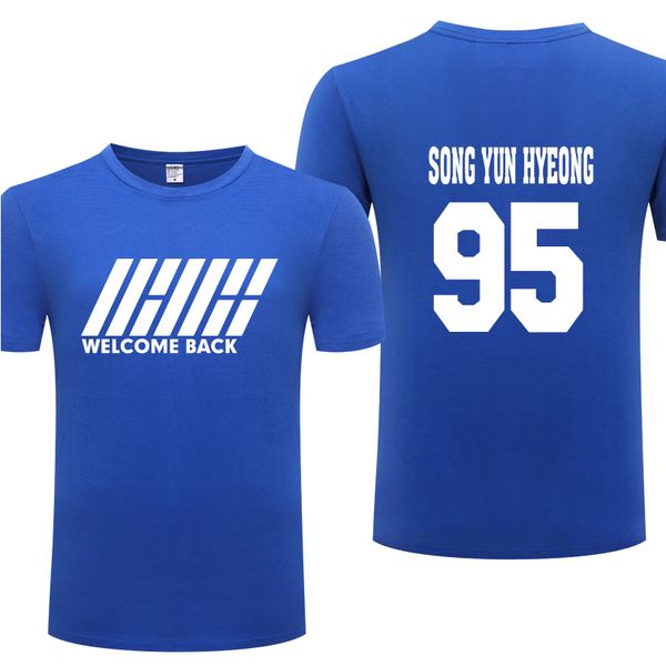 

ikon welcome back kpop men's t-shirt t shirt men 2018 new short sleeve o neck cotton casual tee sport hooded sweatshirt hoodie