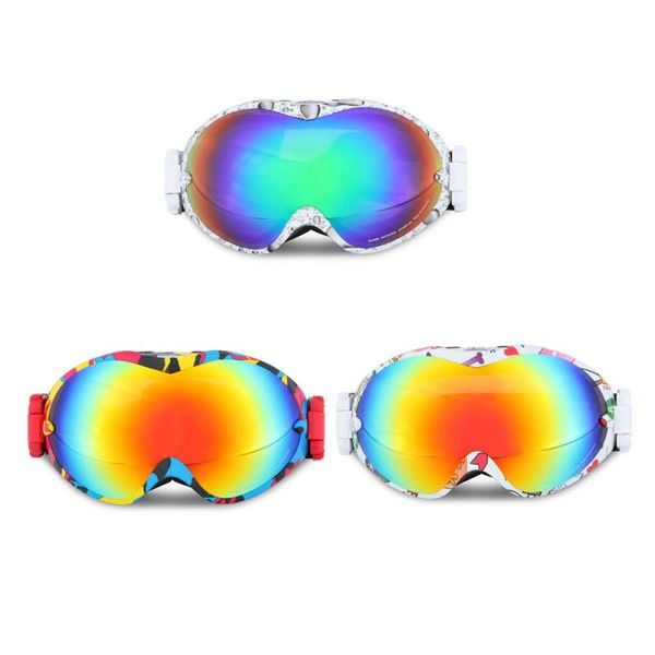 

ski sports goggles glasses mask outdoor windproof skiing dustproof winter stylish ski man glasses women cycling sunglasses ecwfm, White;black