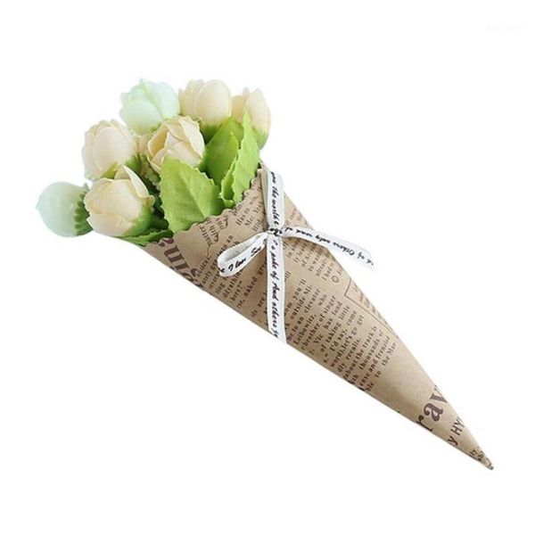 

kraft paper design handmade daisy flowers artificial simulation flowers for wedding party home design bouquet decoration1