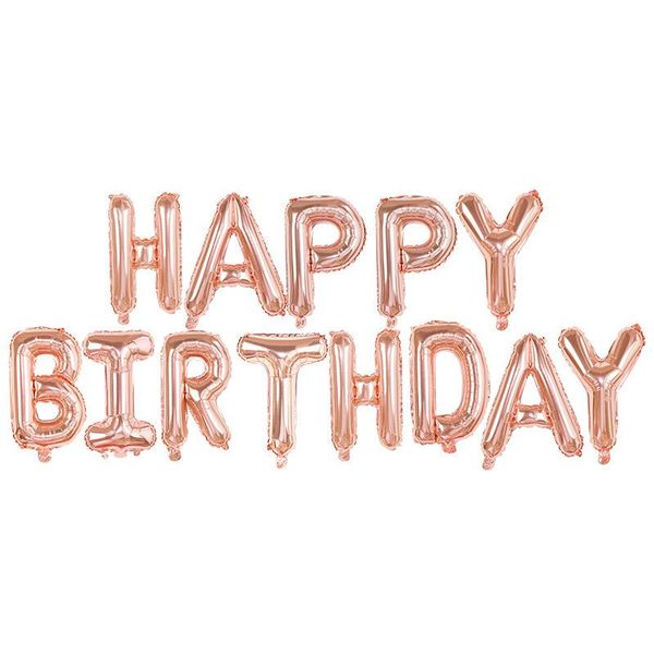 

13pcs happy birthday balloon air letters alphabet rose gold foil balloons kids toy party birthday helium globos party baloon wmtpxm xhhair