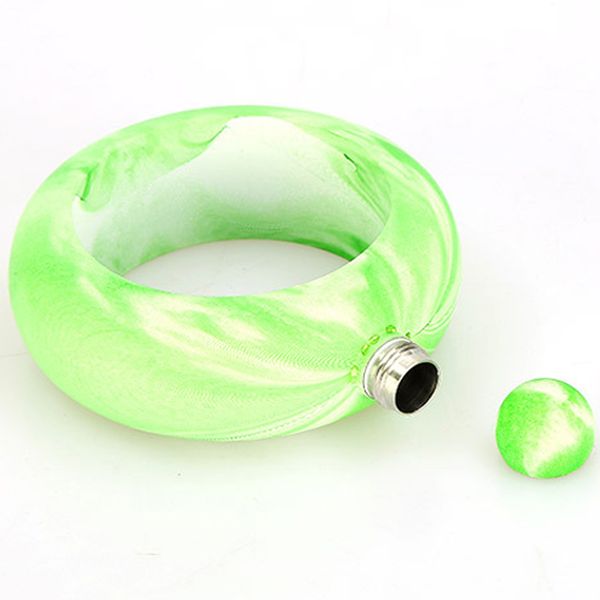 

3.5oz round bracelet hip flask bangle stainless steel hip flask portable wristband wine bottle whiskey liquor wine pot drinkware cfvt0395