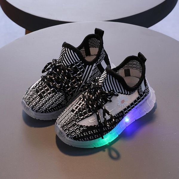 

with light led kids running sneakers autumn children sport shoes tenis boys girls basket footwear breathable shoes wmtfub rimmer, Black