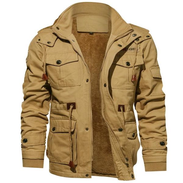 

men's fur & faux padeao winter fleece jackets warm hooded coat thermal thick outerwear male jacket mens brand clothing pdg1497, Black