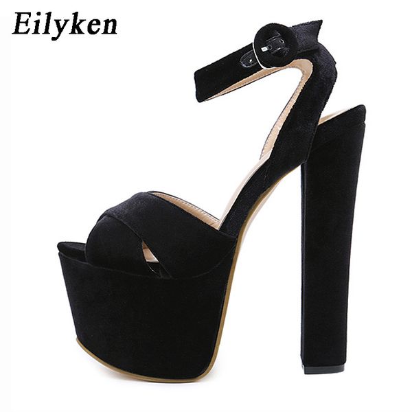 

eilyken 2020 new gladiator buckle strap woman sandals party string square heel shoes summer woman shoes black size 34-40 y200702