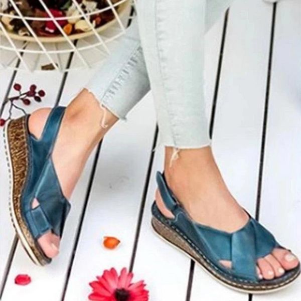 

women sandals summer female shoes woman peep-toe wedge comfortable sandals slip-on flat female sandalias, Black