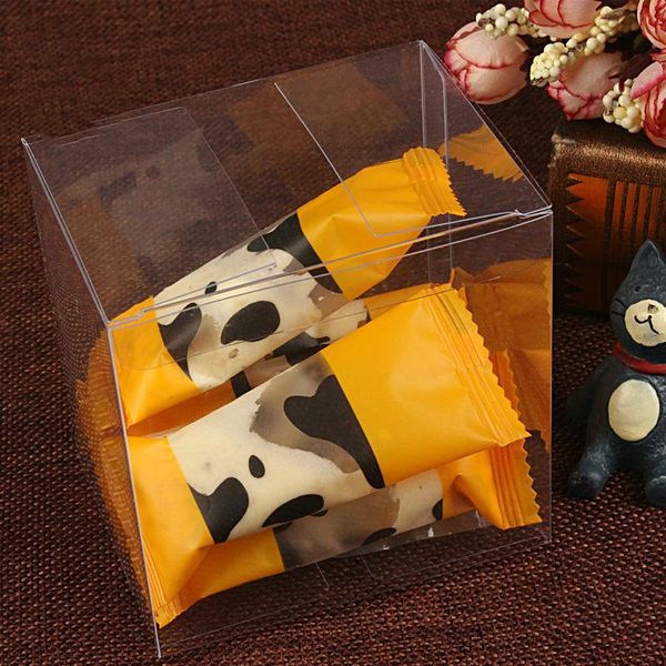 

996cm 9918cmcreative clear pvc box rectangular environmental protection material display box european wedding gift candy box clear bbycsu