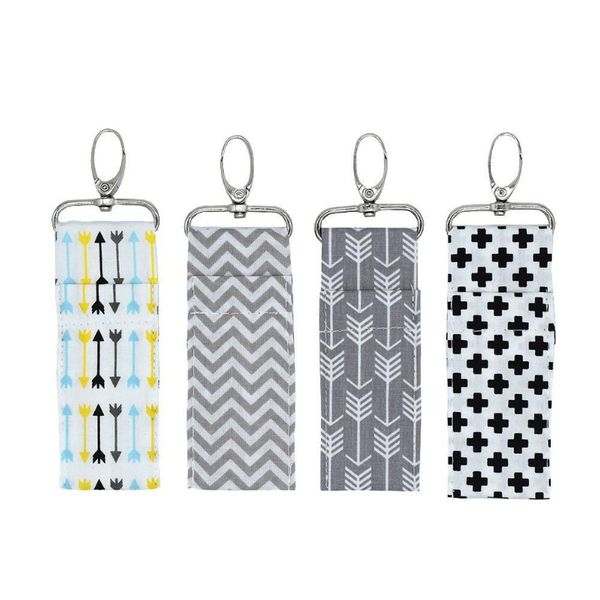 

women lipstick holder chapstick holder cross ripple colorful arrow chapstick key chain lip balm ring pouch cotton k wmtsyt item_home