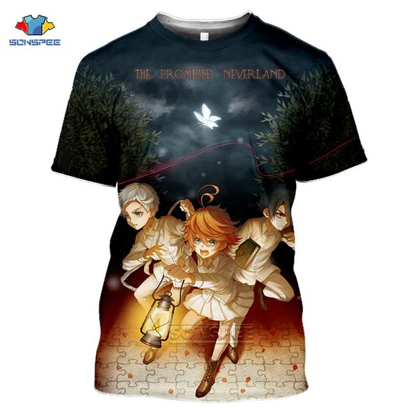 

new anime the promised neverland summer custom aesthetic 3d print shirts horror hentai hentai men clothing