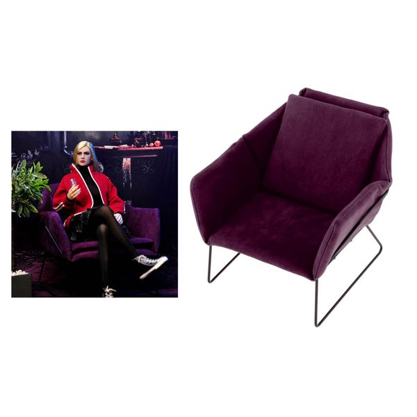 

miniature dollhouse sofa armchair dollhouse furniture couch 1/6 life scene decor