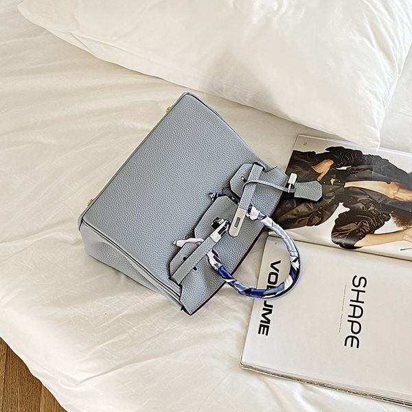 

head litchi pattern handbag small and medium straddle single shoulder leather women's bag fashion