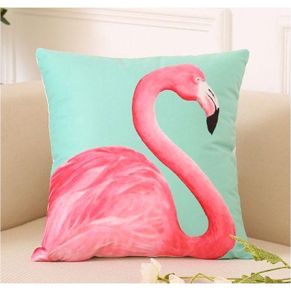 

1 шт. тропический тропический лес фламинго льна хлопчатобумажный бросок подушка подушка подушка для автомобиля декор дома украшения диван де