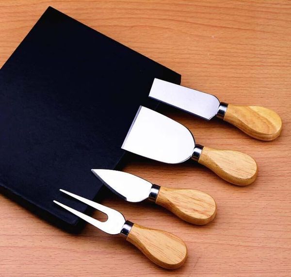 

new stainless steel cheese knife oak handle cheese butter pizza cutter cheese bbytkw yh_pack