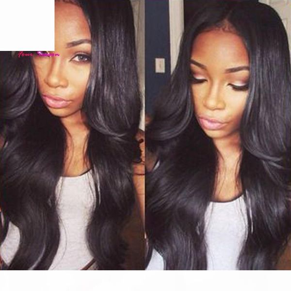 

soft virgin brazilian u part human hair wig loose wave glueless human hair side middle upart wig with bangs for black women, Black;brown