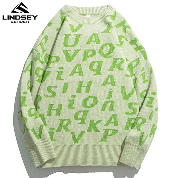 

lindsey seader sweaters mens fashion letters print streetwear hip hop men winter harajuku casual knitwear sweater male 201026, White;black