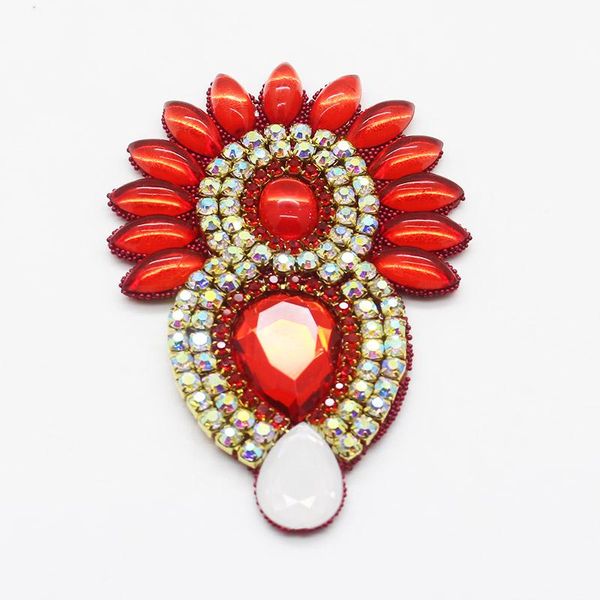 

new fashion 2pcs/lot 60*90mm acrylic applique rhinestone applique sash for bridal beautiful wedding dress accessory mix color bbyjgn, Black