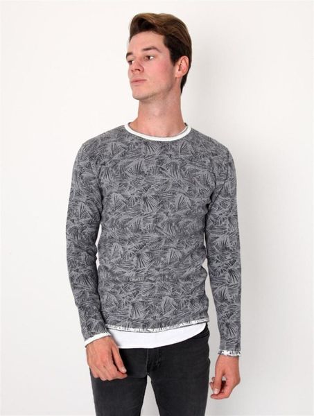 

bike collar decorated men sweater, White;black