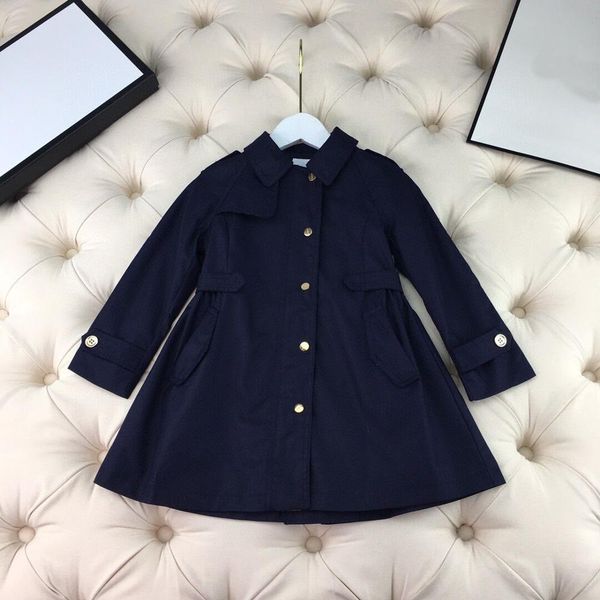 

9170 brand children's waist closing windbreaker jacket with inner lining lattice girl's coat windbreaker dark blue windbreak 20110, Camo