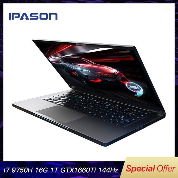 

ipason ganing computer 15.6 inch intel core ultra-thin gaming gaming lap 9750h 16g ram 1t ssd gtx1660ti 144hz high-rate1