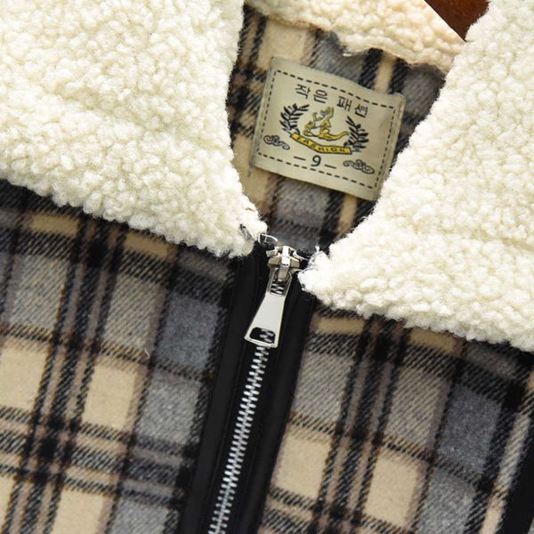 

plush coat children's winter 2020 clothing zipper for boys whny, Black