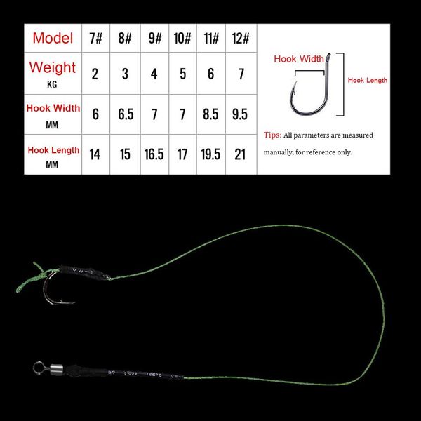 

2 x carp fishing готовые поводок связали rigs терминал снасти карп рыбалка буровые установки карп рог кривой shank рыболовные крючки размер