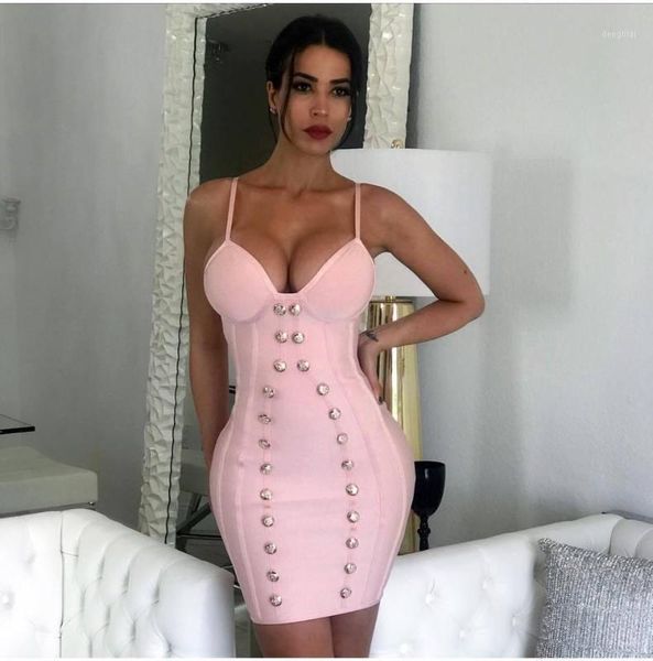

bandage dress celebrity rivet v-neck night club strap christmas evening party bodycon dresses women wholesale1, Black;gray