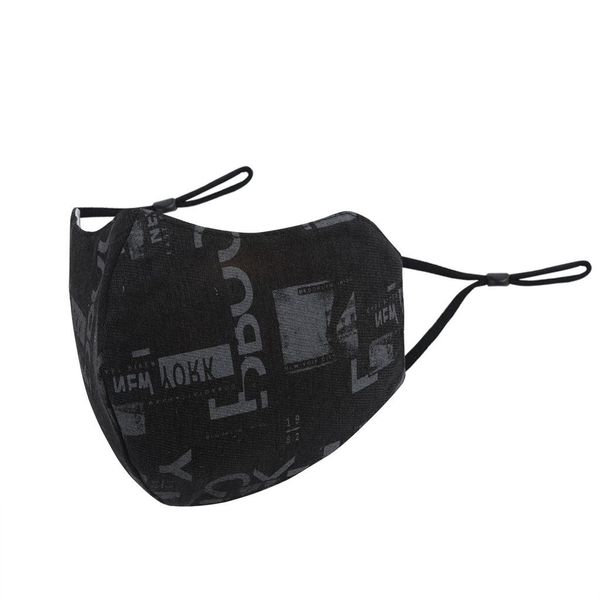 

косплей masque котон reutilisable ajustables маска мода для взрослых дизайнер письмо printed многоразового украшение для лица mondkapjes sqc, Black