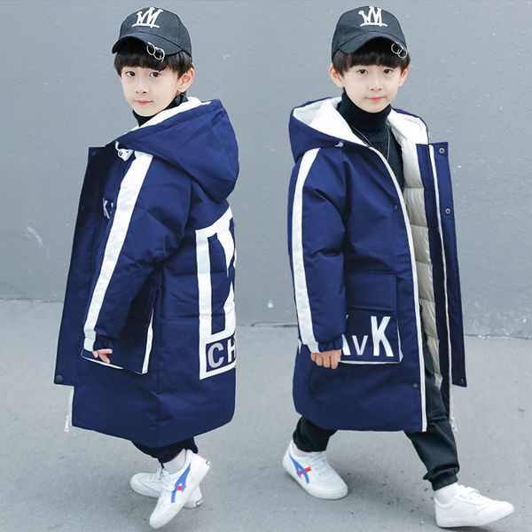 

boy's cotton padded 2020 new winter clothes foreign style, Blue;gray