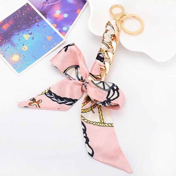 

new leather scarves ribbon butterfly key chain bowknot decoration tassels key ring women bag jewelry pendant ch3596 h qylxlv