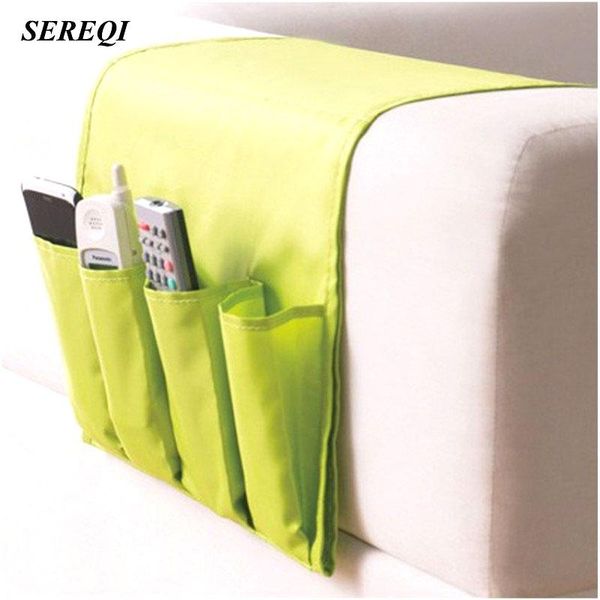 

storage bags sereqi multifunctional foldable sofa side tv remote control organizer holder bag 4 pockets cell phones pouch